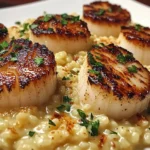 Champagne-Risotto-with-Brown-Butter-Scallops-Recipe