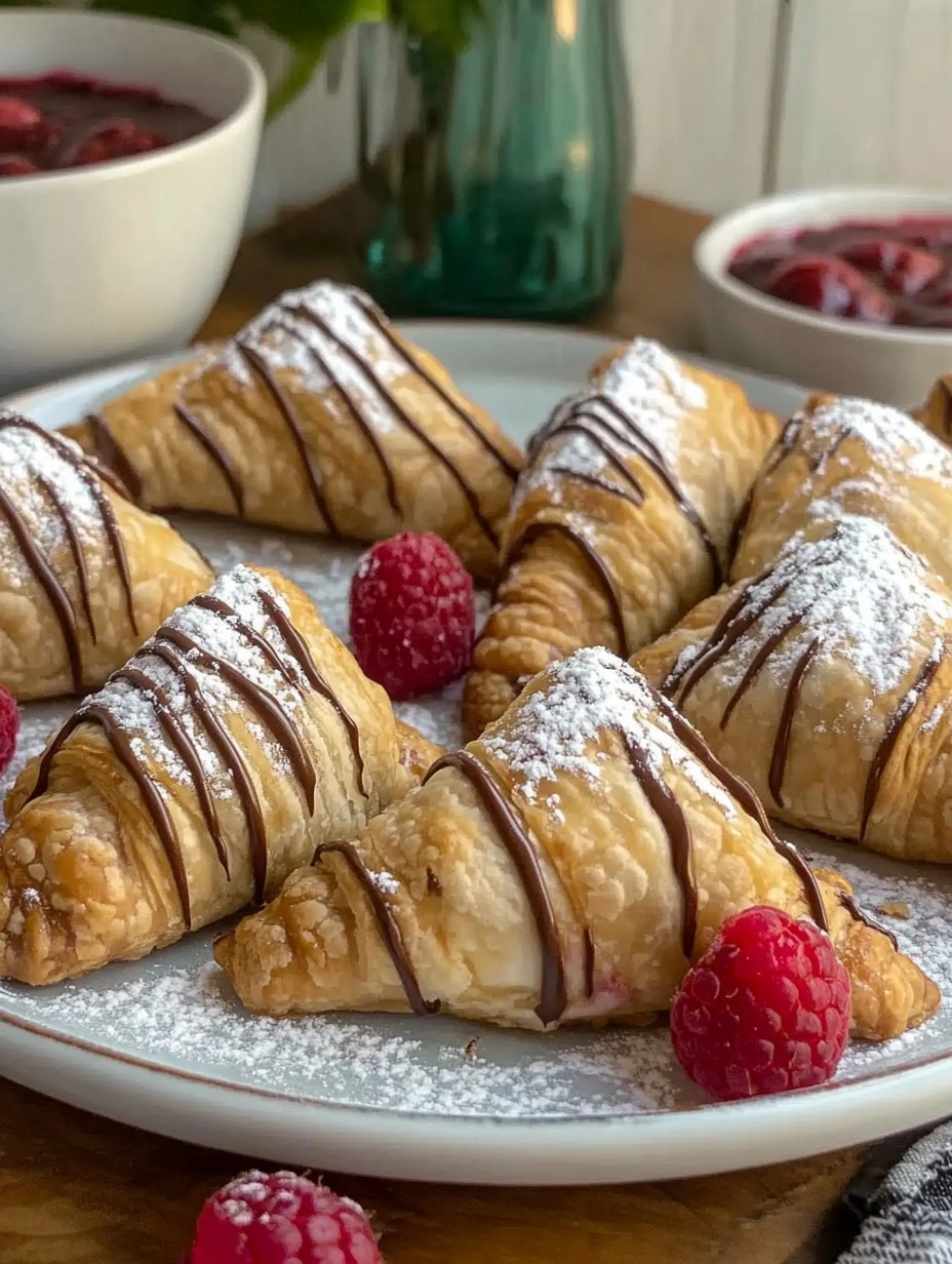 Chocolate Raspberry Cheesecake Turnovers 66 Chocolate Raspberry Cheesecake Turnovers