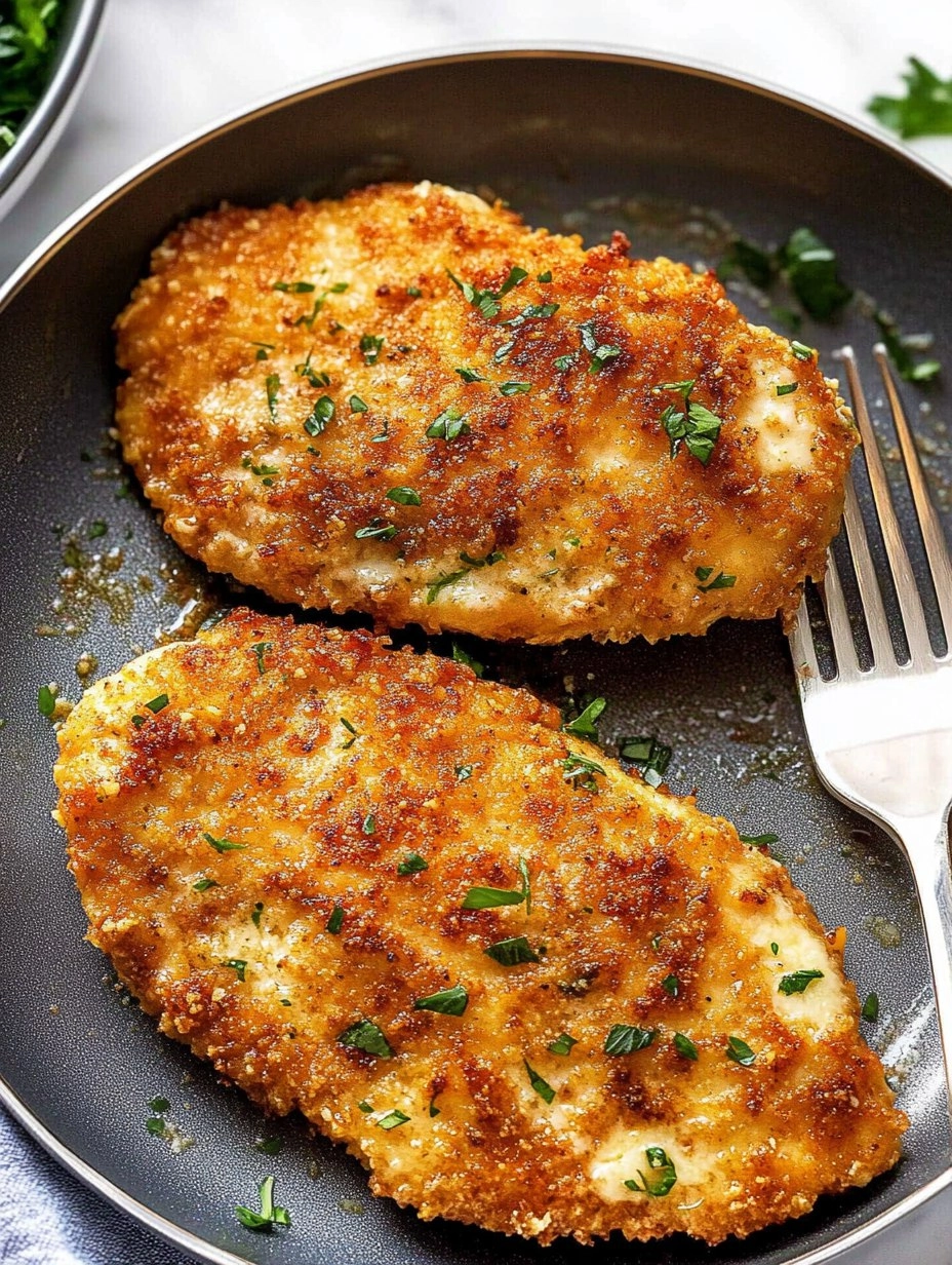 Easy Chicken Parmesan | Crispy Pan-Fried Chicken Breast