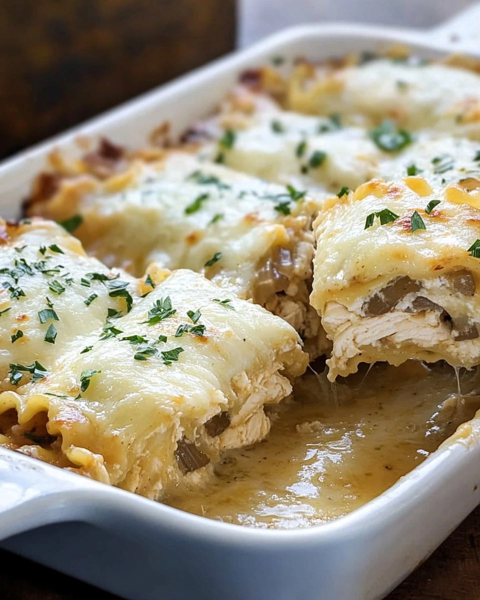 French Onion Chicken Lasagna Rollups 167 French Onion Chicken Lasagna Rollups
