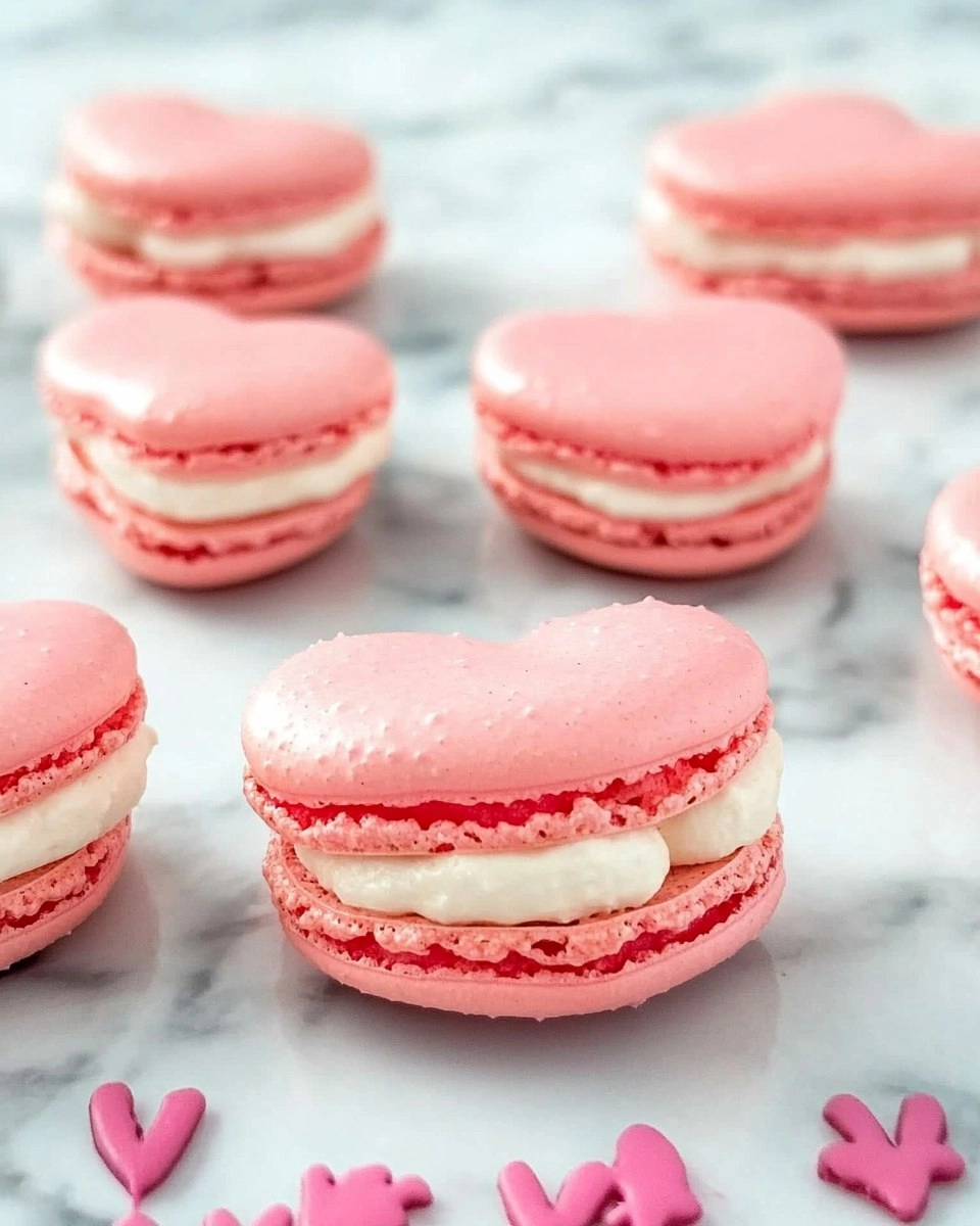 Galentine’s Brunch Foods : Heart-Shaped Macarons