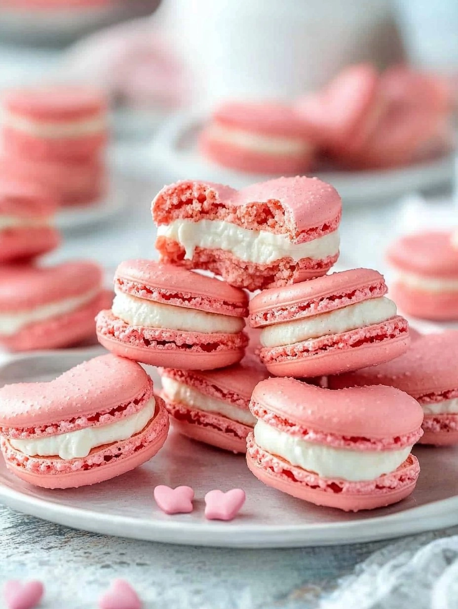 Galentine’s Brunch Foods : Heart-Shaped Macarons