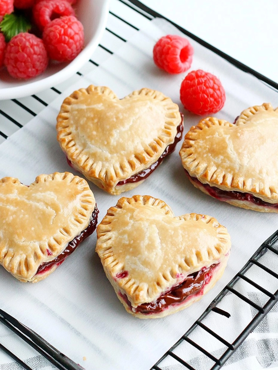 Raspberry Nutella Heart Pies