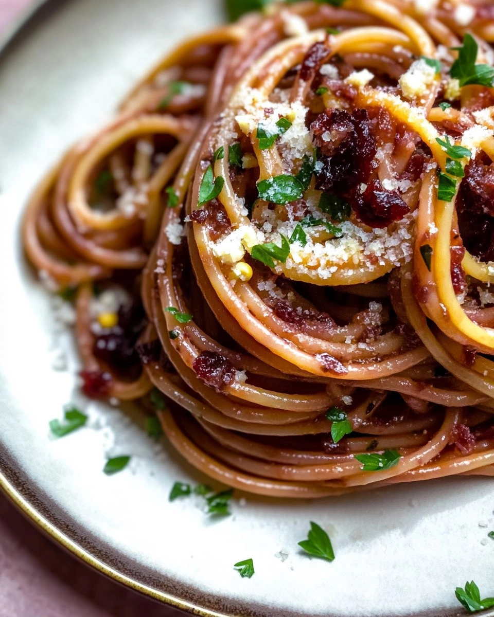 Red Wine Bucatini with Pancetta 87 Red Wine Bucatini with Pancetta