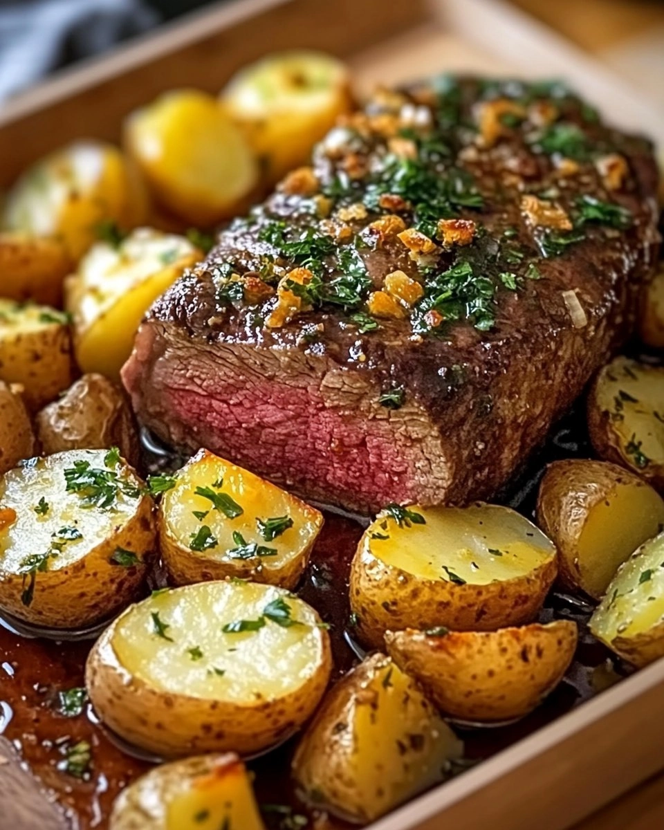 Roast Sirloin with Potato Bake