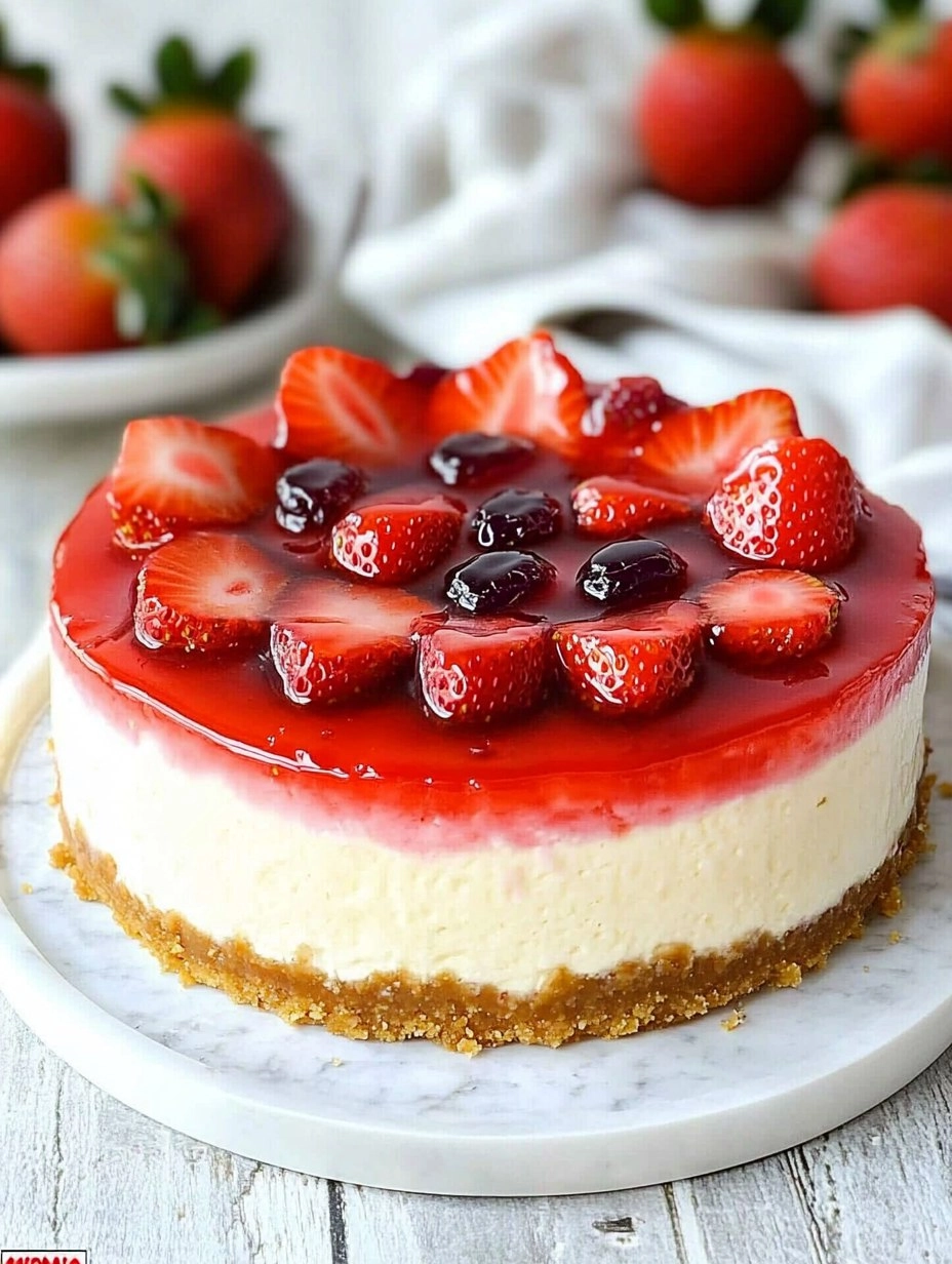 Strawberry Jelly Cheesecake