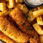 Crispy Baked Fish & Chips with Tartar Sauce 158 Crispy-Baked-Fish-Chips-with-Tartar-Sauce-Recipe
