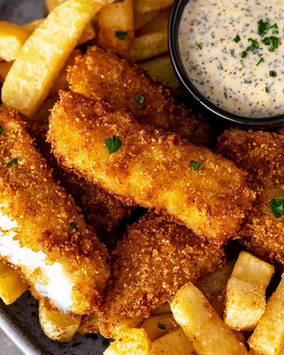 Crispy Baked Fish & Chips with Tartar Sauce 157 Crispy Baked Fish & Chips with Tartar Sauce