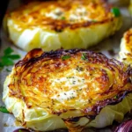 Crispy Roasted Parmesan Cabbage Steaks with Garlic Herb Butter 98 Crispy-Roasted-Parmesan-Cabbage-Steaks-with-Garlic-Herb-Butter-Recipe