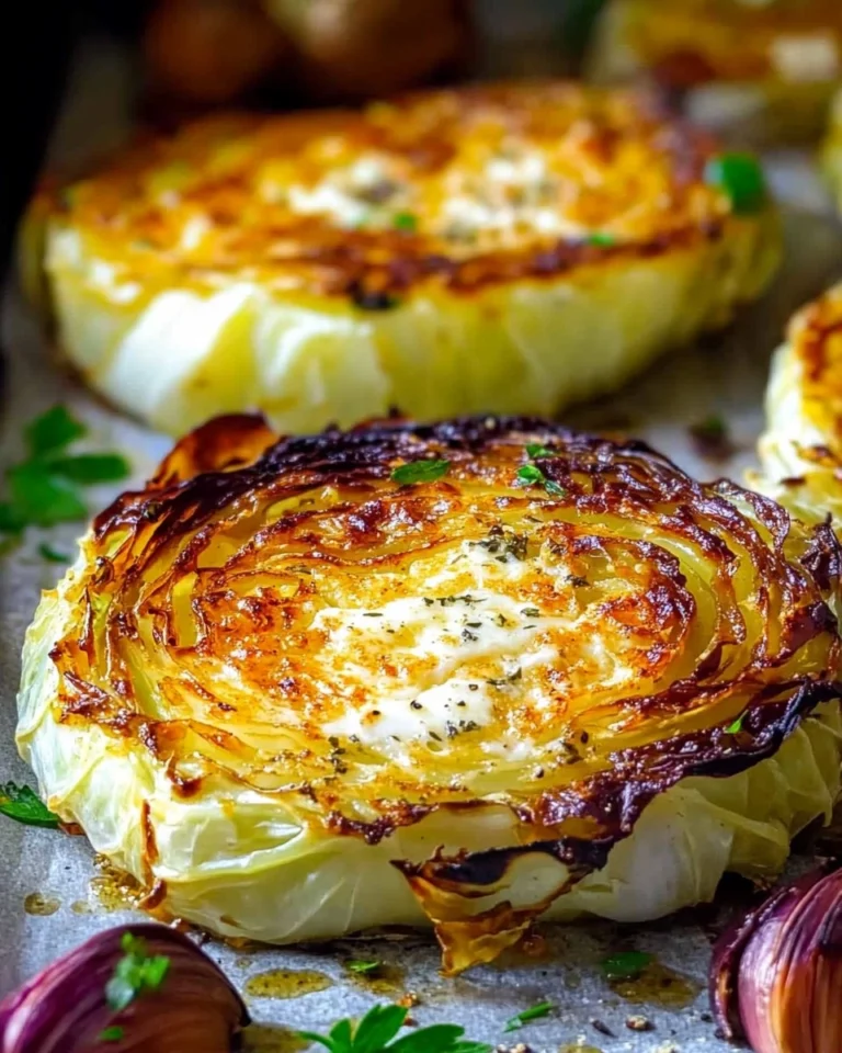 Crispy-Roasted-Parmesan-Cabbage-Steaks-with-Garlic-Herb-Butter-Recipe