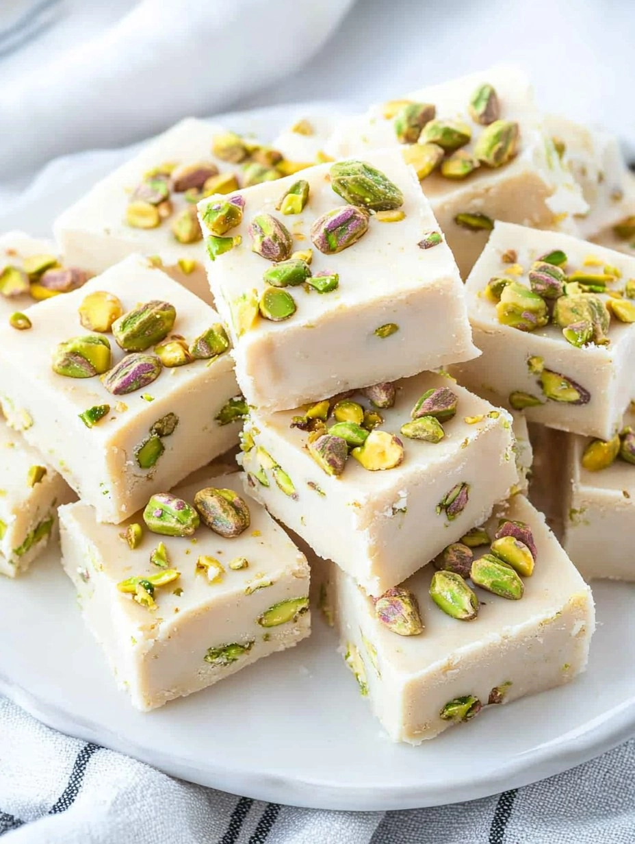 Leprechaun Pistachio Fudge (3-Ingredient No-Bake)