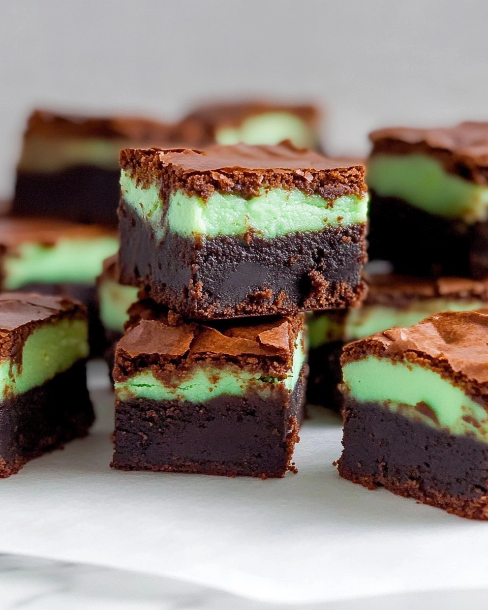 Mint Chocolate Brownies | Easy St Patrick's Day Fudgy Brownies