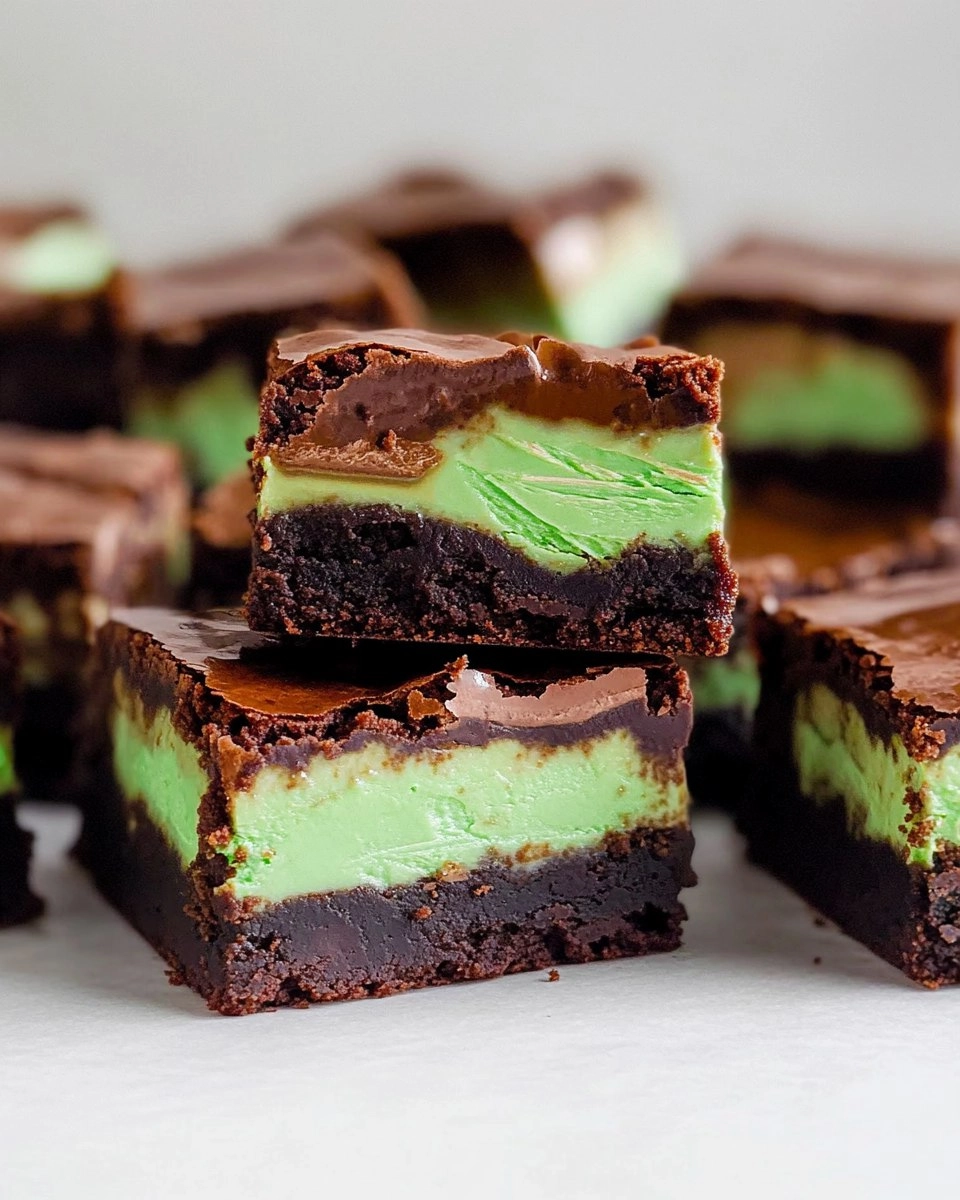 Mint Chocolate Brownies | Easy St Patrick's Day Fudgy Brownies