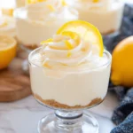 No-Bake Lemon Cheesecake Cups with Vanilla Cookie Crust 93 No-Bake-Lemon-Cheesecake-Cups-with-Vanilla-Cookie-Crust-Recipe