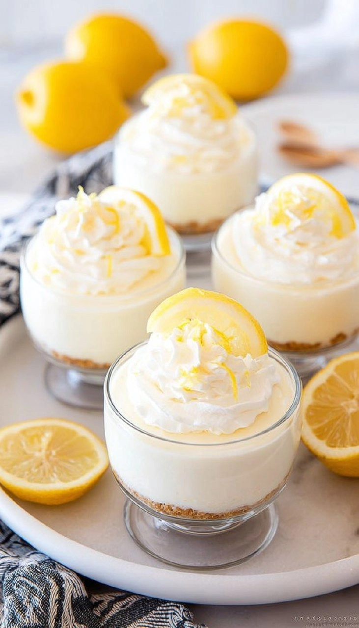 No-Bake Lemon Cheesecake Cups with Vanilla Cookie Crust 92 No-Bake Lemon Cheesecake Cups with Vanilla Cookie Crust
