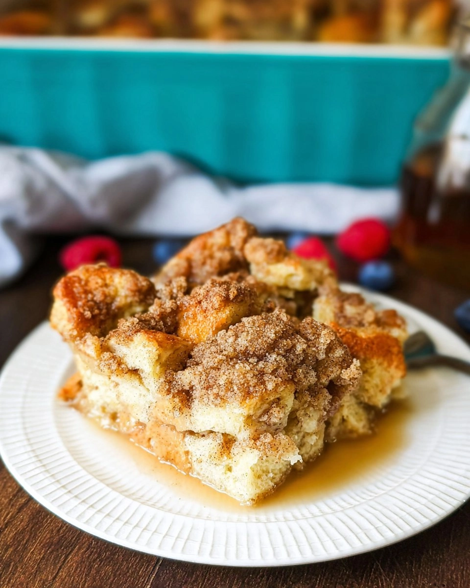 Overnight French Toast Casserole with Cinnamon Streusel