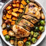 Sheet-Pan Maple Dijon Chicken with Brussels Sprouts & Sweet Potatoes 103 Sheet-Pan-Maple-Dijon-Chicken-with-Brussels-Sprouts-Sweet-Potatoes-Recipe