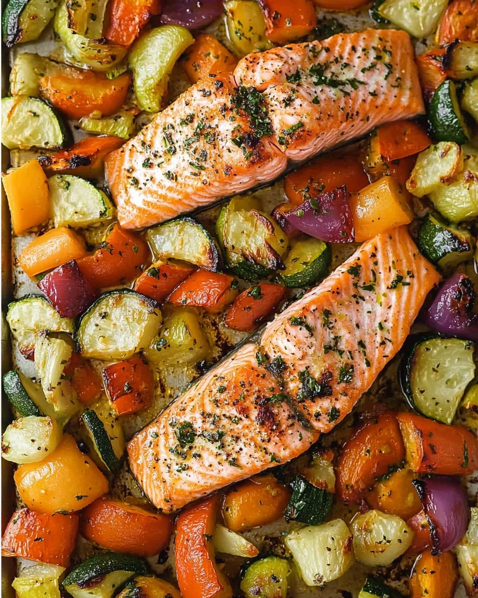 Sheet Pan Salmon | Baked Salmon with Roasted Vegetables