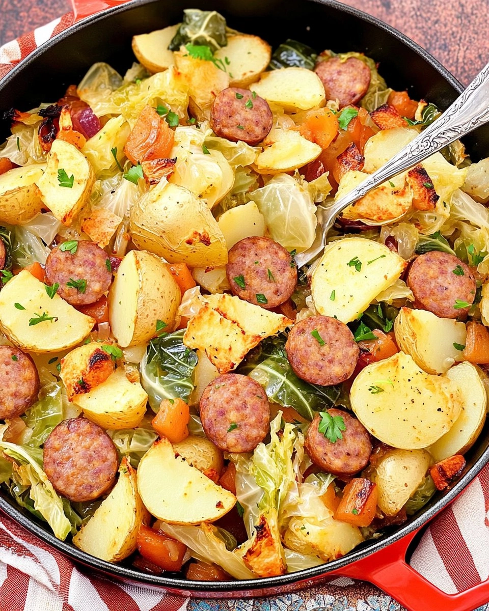 Sheet-Pan Sausage, Cabbage & Potatoes (Easy Weeknight Dinner) 70 Sheet-Pan Sausage, Cabbage & Potatoes (Easy Weeknight Dinner)
