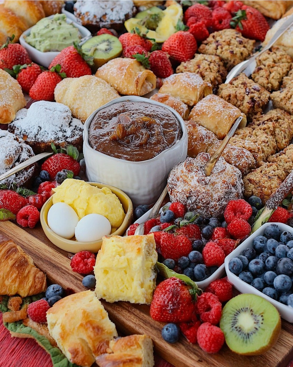 Spring Brunch Board with Eggs, Pastries, Fruit & Dips 11 Spring-Brunch-Board-with-Eggs-Pastries-Fruit-Dips-Recipe