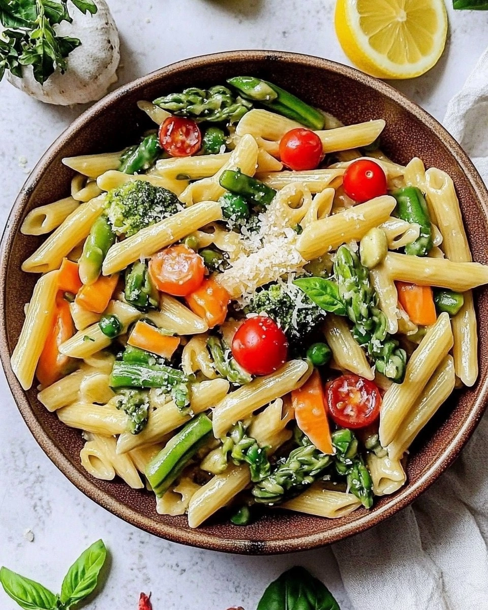 Spring Pasta Primavera | Fresh Vegetable Pasta with Light Sauce