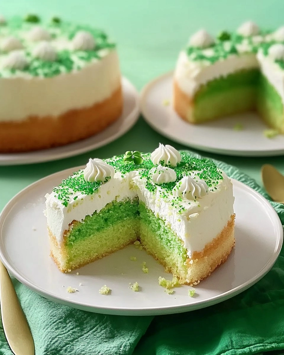 St. Patricks Day Lime Poke Cake