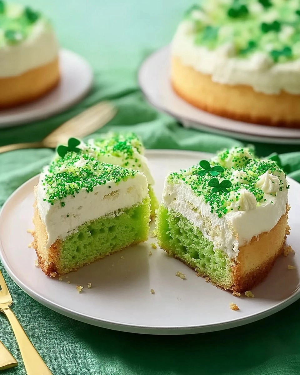 St. Patricks Day Lime Poke Cake