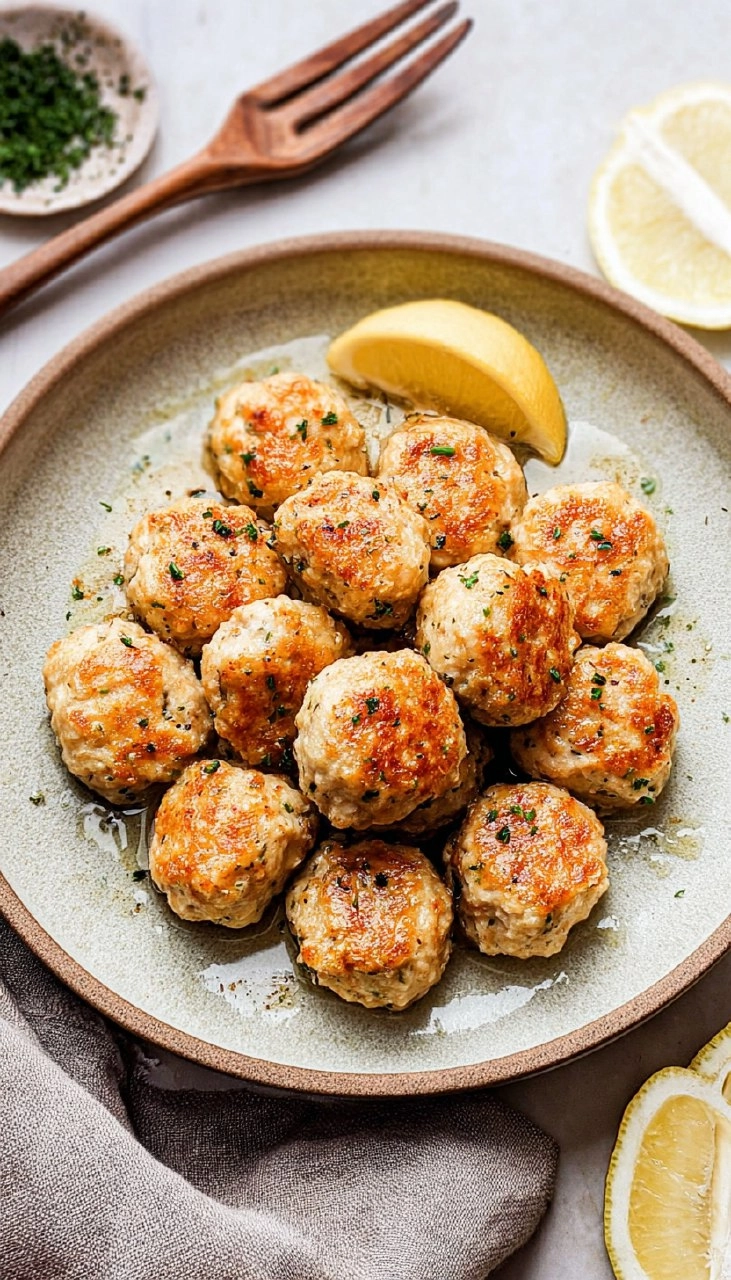 30-Minute Baked Lemon Chicken Meatballs