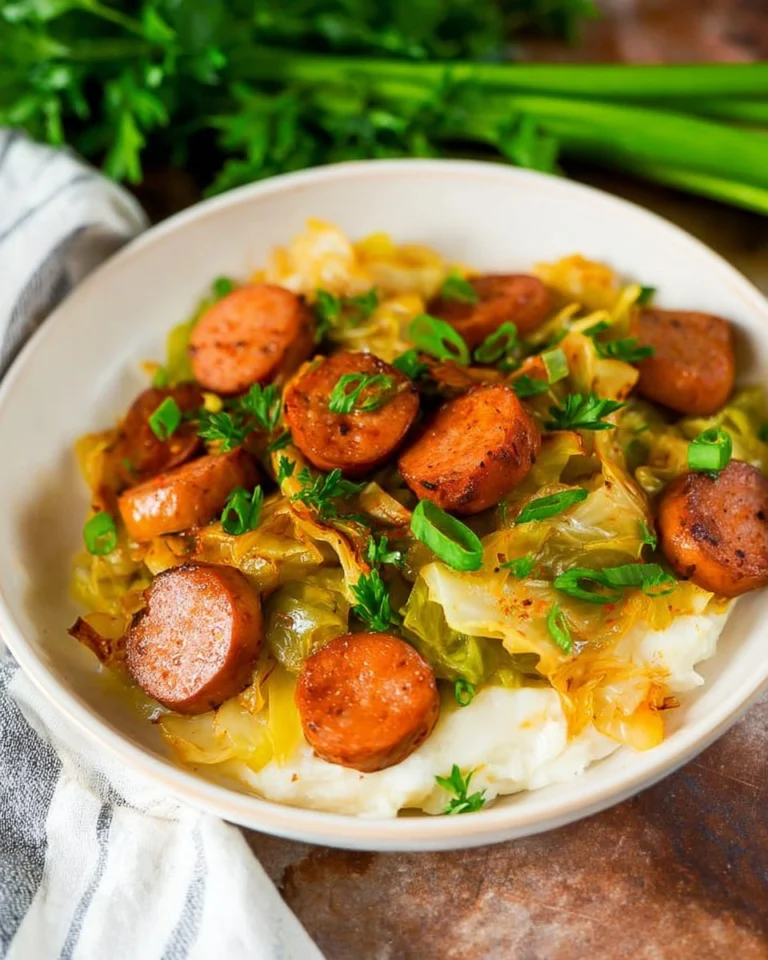 Cabbage-and-Sausage-Skillet-Recipe