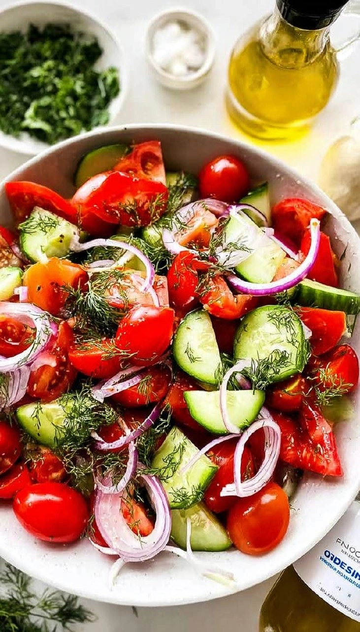 Easy Cucumber Tomato Dill Salad 85 Easy Cucumber Tomato Dill Salad
