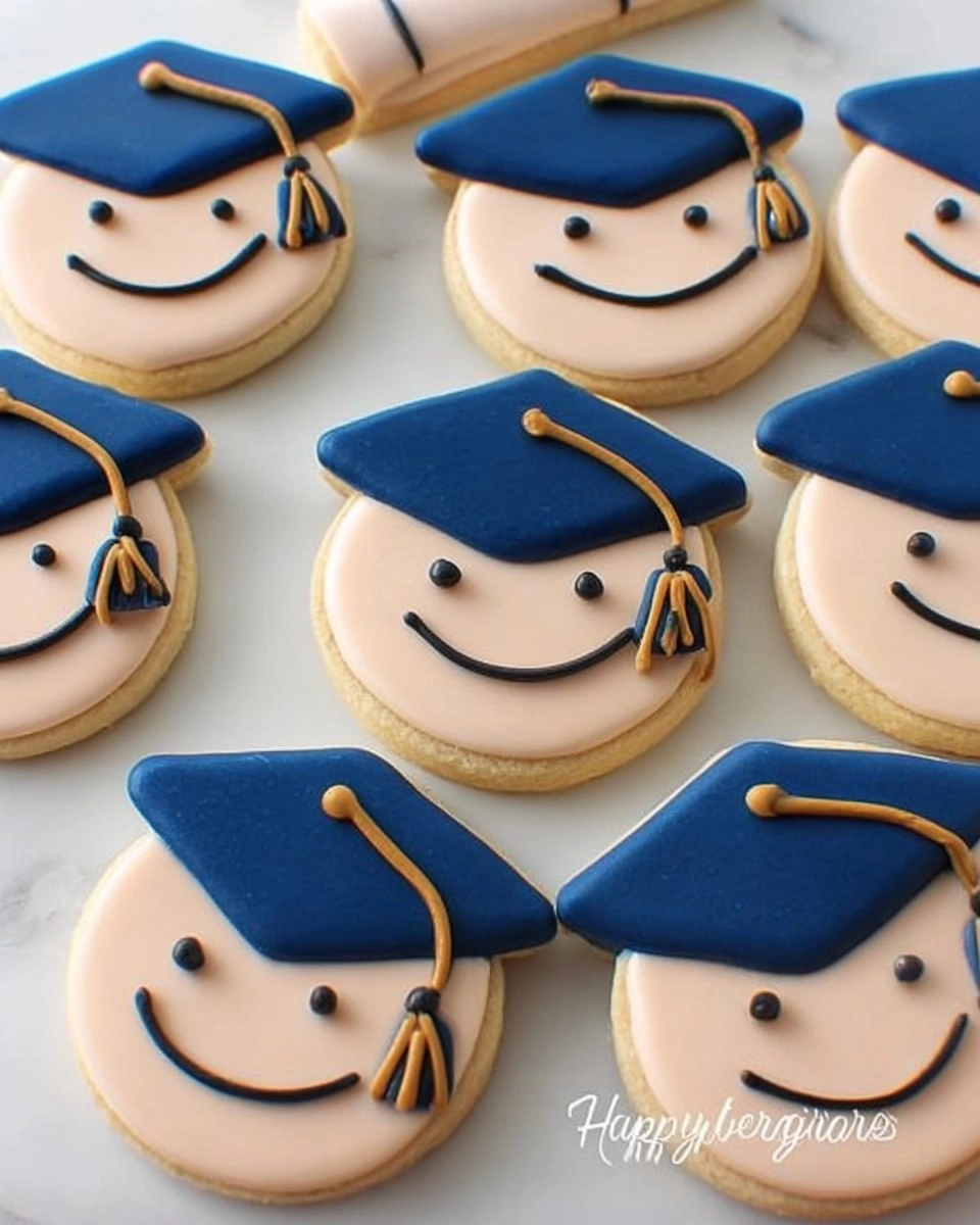 Graduation Cap & Diploma Sugar Cookies