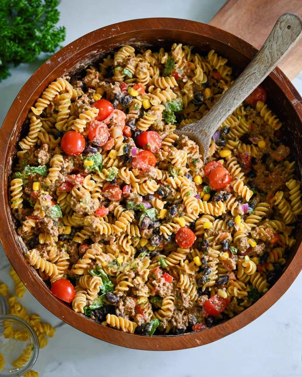 Healthy Taco Pasta Salad (Meal-Prep Friendly) 129 Healthy Taco Pasta Salad (Meal-Prep Friendly)