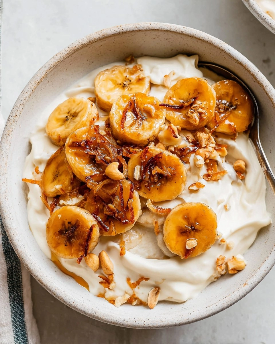 High-Protein Caramelized Banana Yogurt Bowl
