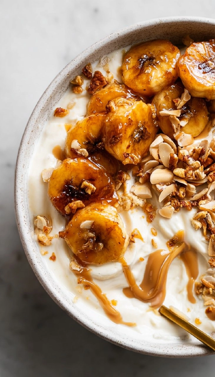 High-Protein Caramelized Banana Yogurt Bowl