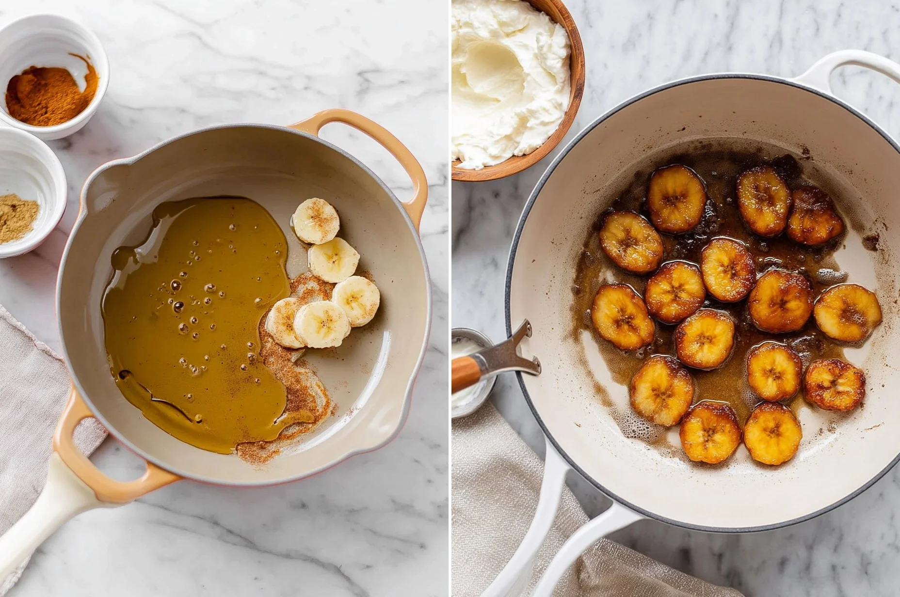 High-Protein Caramelized Banana Yogurt Bowl
