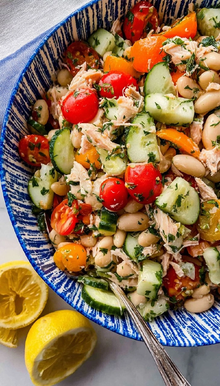 Mediterranean White Bean Tuna Salad