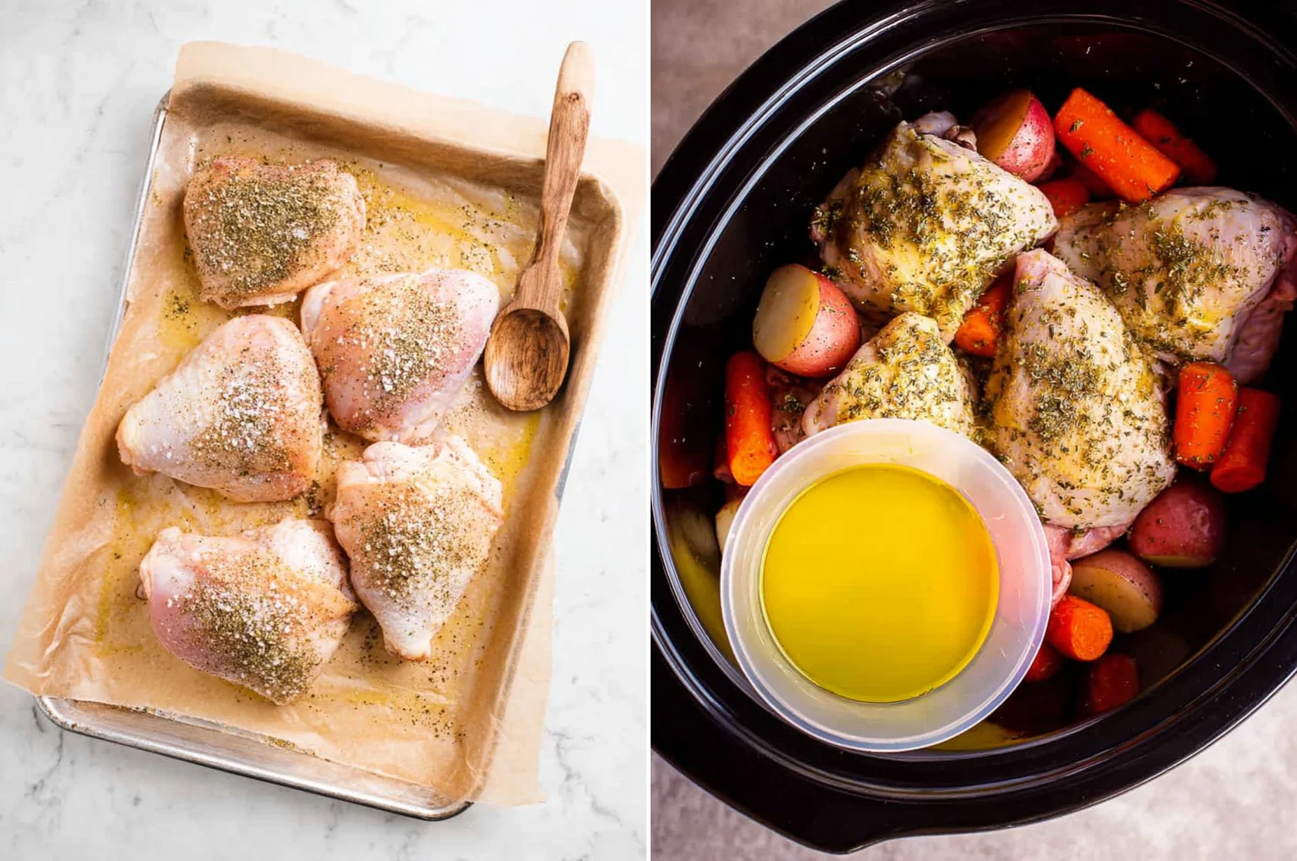 Slow Cooker Garlic Butter Chicken and Vegetables
