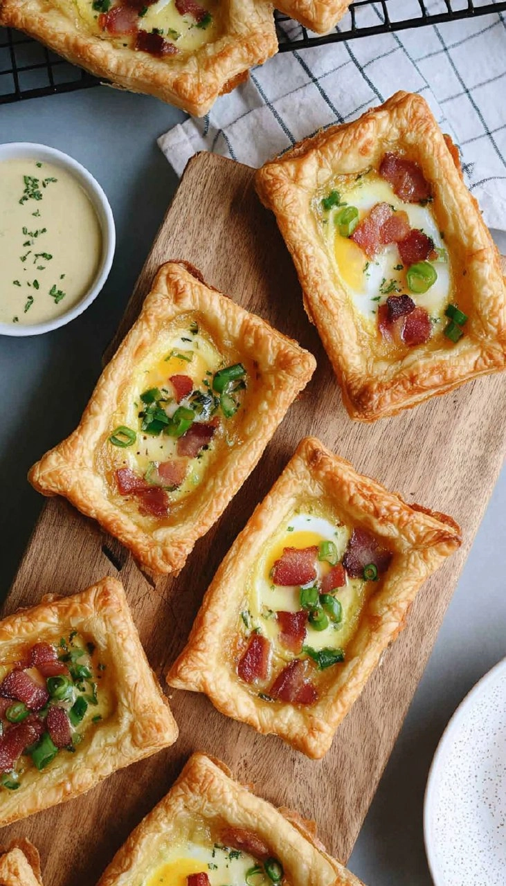 Spring Brunch Puff Pastry Egg Tarts