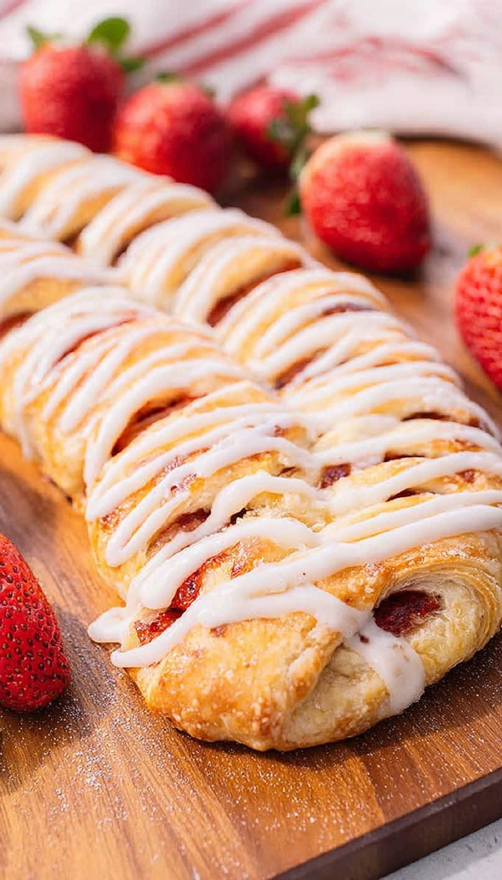 Strawberry Cream Cheese Danish | Easy Puff Pastry Breakfast Pastry