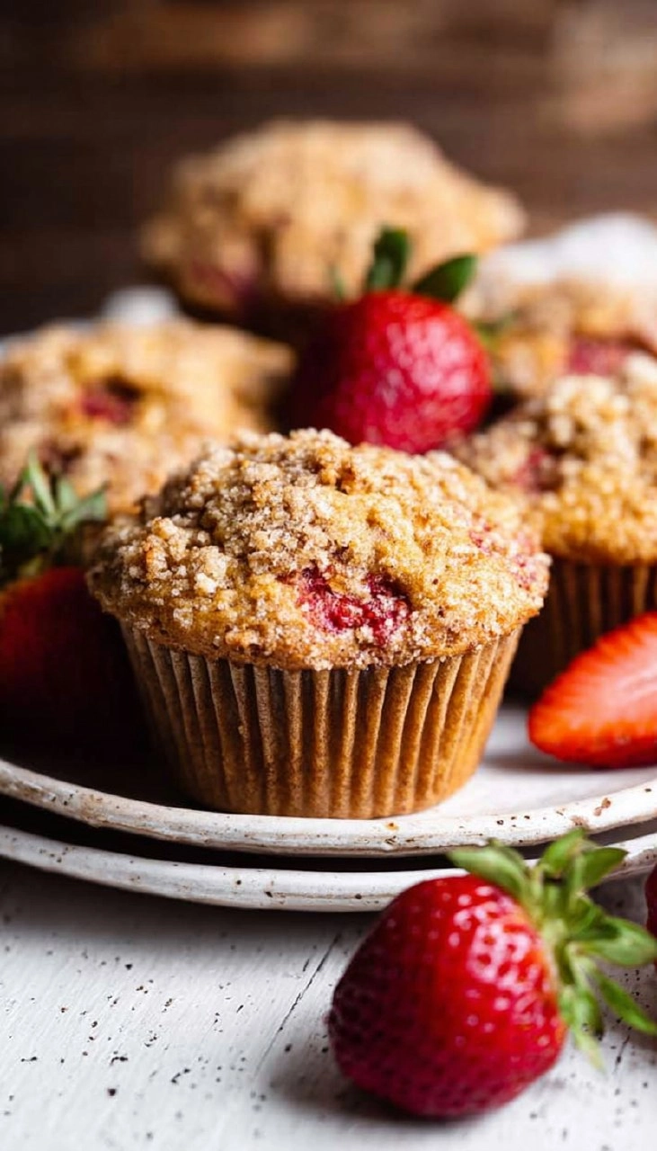Almond Flour Strawberry Muffins