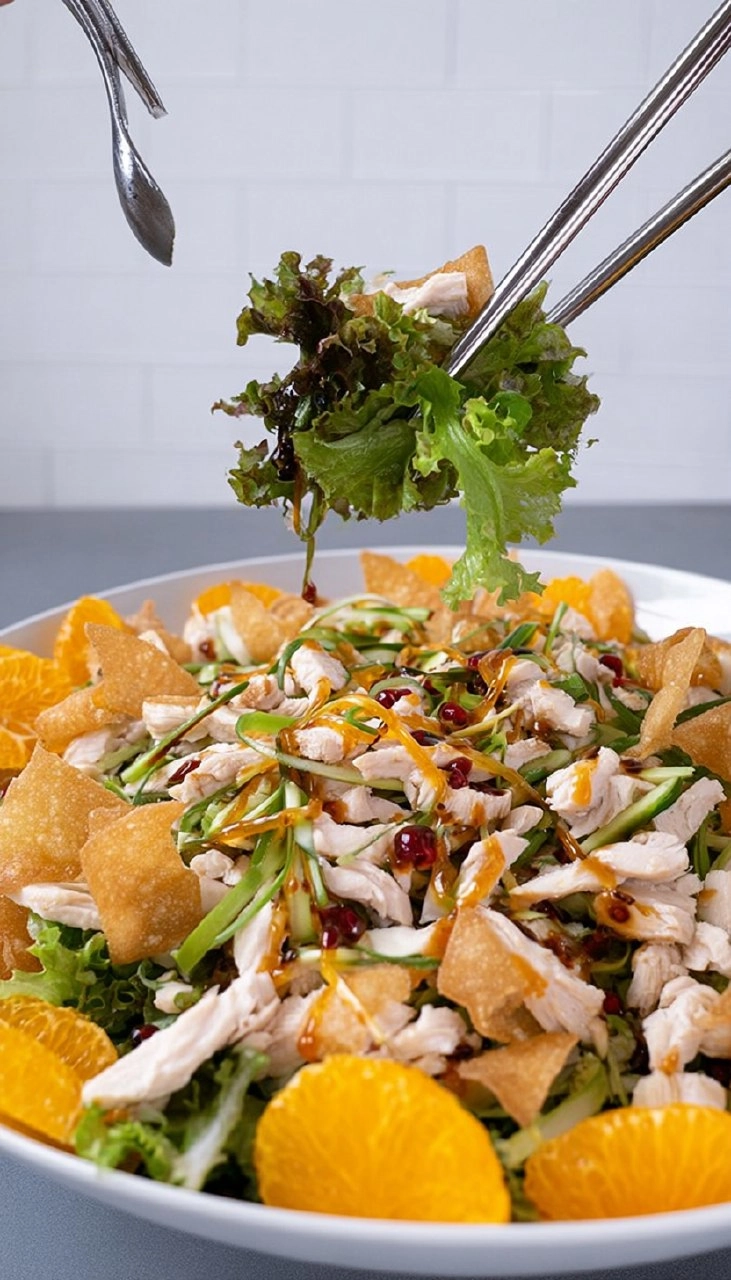 Asian Wonton Chicken Salad