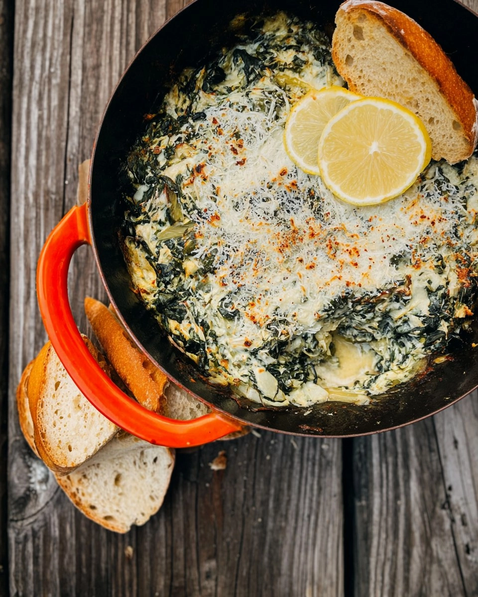 Campfire Spinach Artichoke Dip
