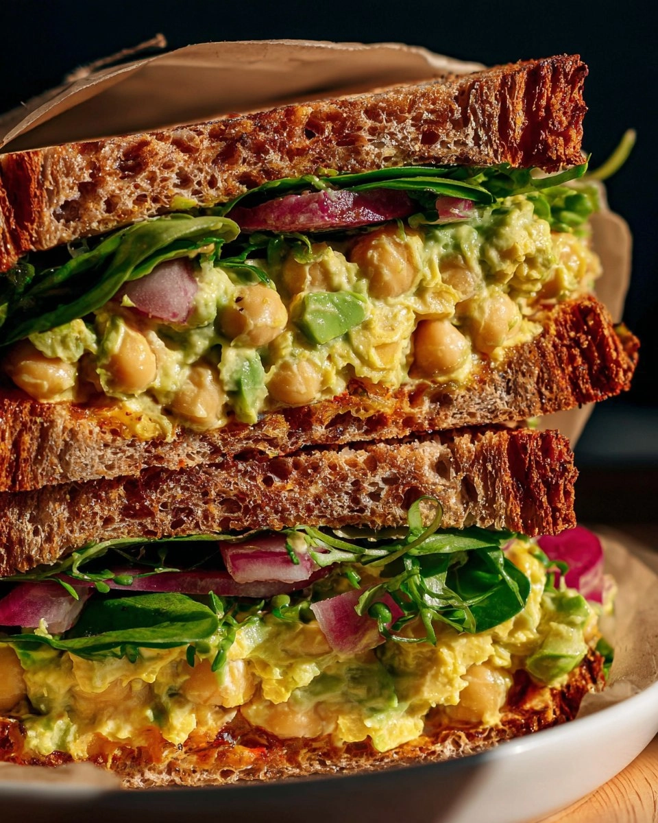 Caramelized Lemon Chickpea Salad Sandwich
