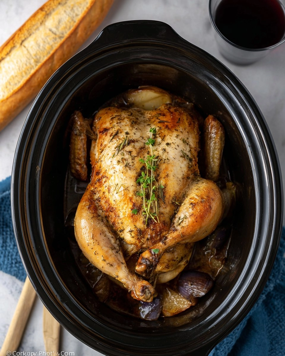 Crockpot Whole Chicken (10 Minute Prep)