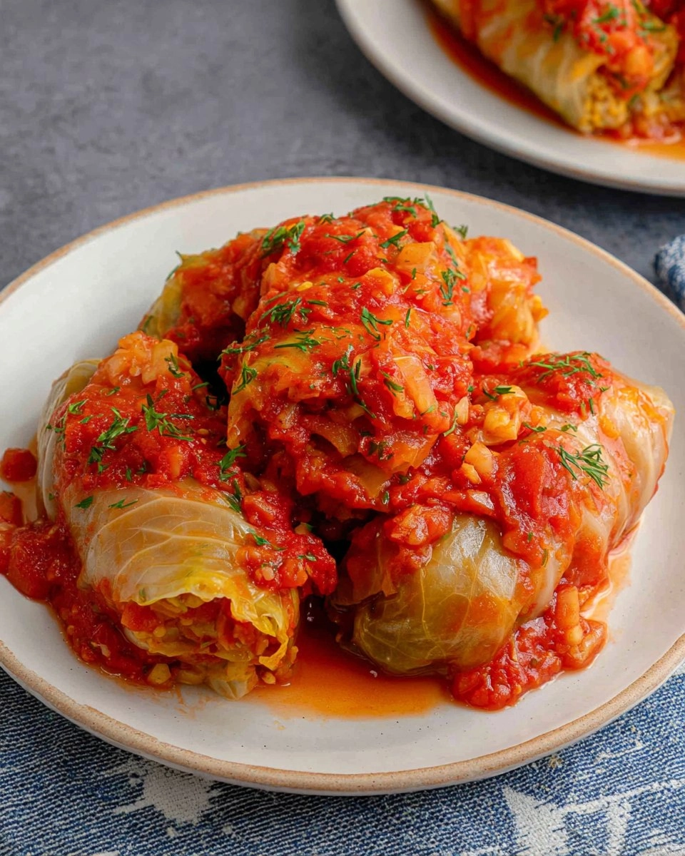 Easy Vegan Stuffed Cabbage Rolls