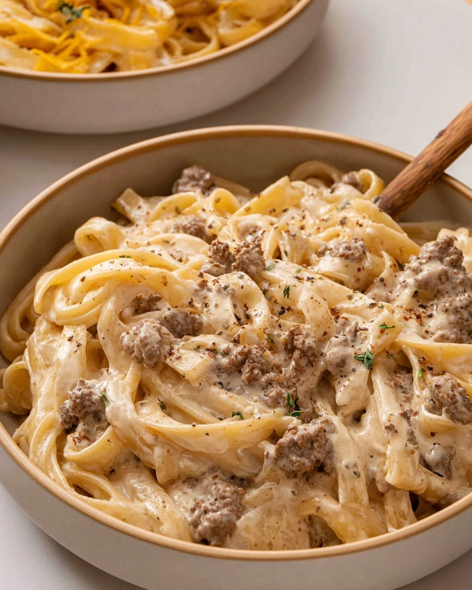 Ground Beef Alfredo