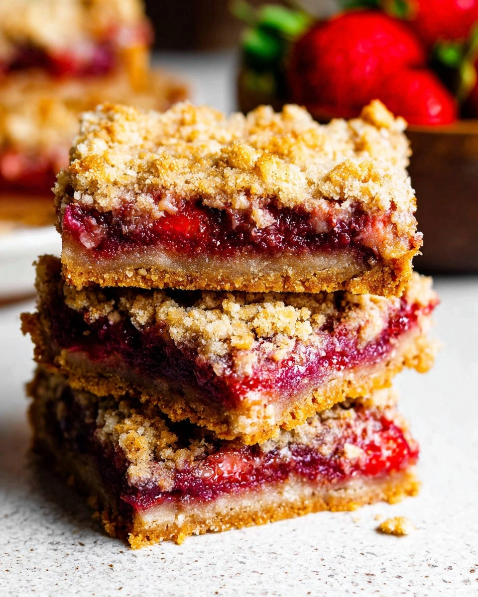 Strawberry Crumble Bars (Almond Flour, Easy & Buttery)