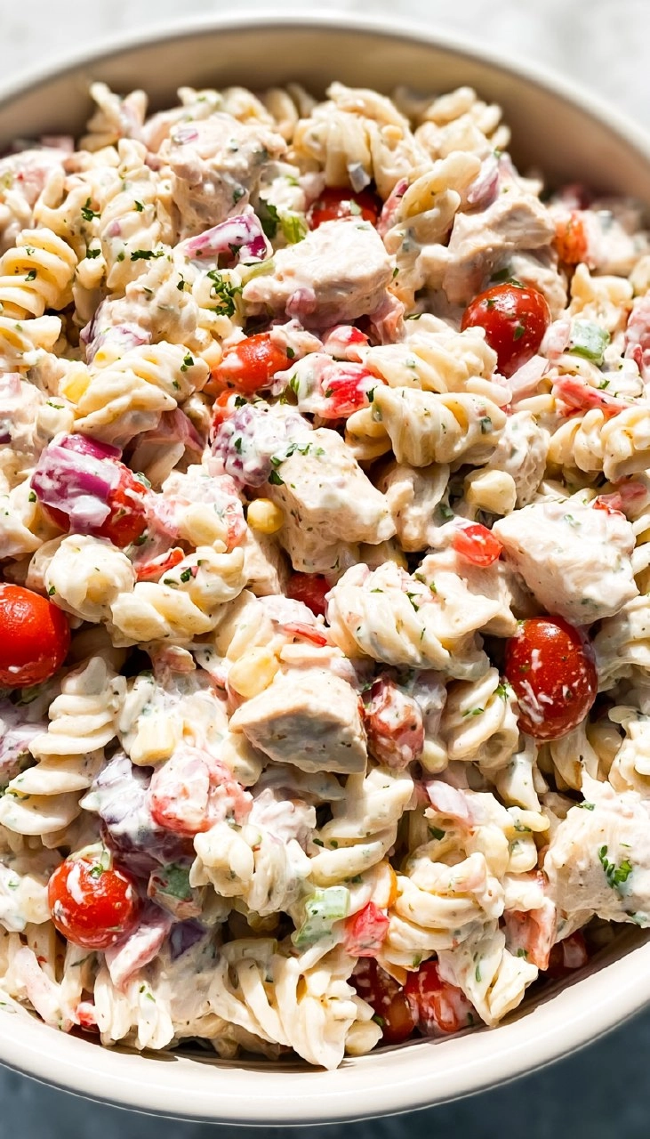 Chicken Ranch Pasta Salad