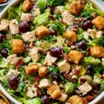 Chicken-Salad-with-Grapes-Pecans-and-Croissant-Croutons-Recipe
