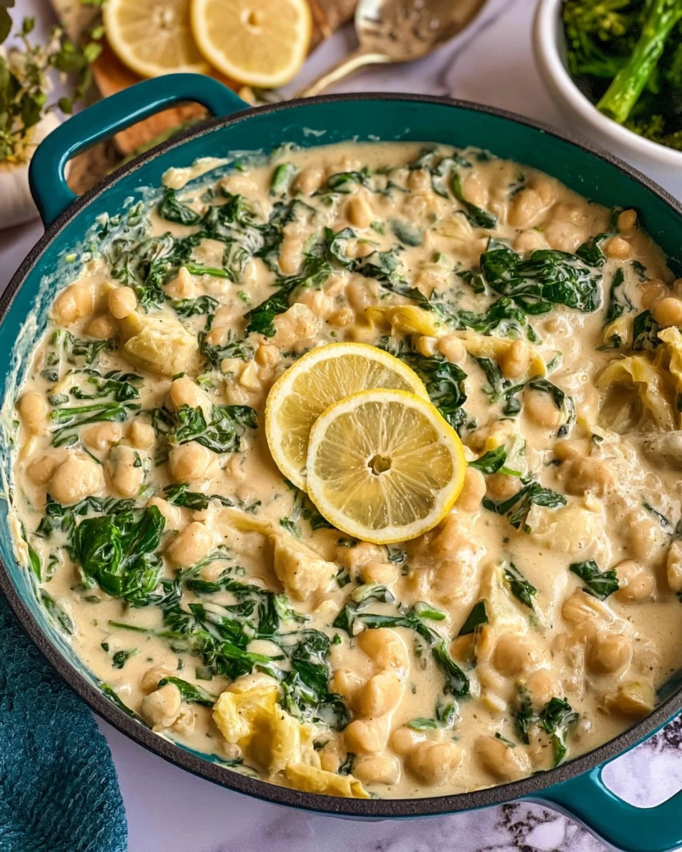 Creamy Spinach Artichoke Butter Beans